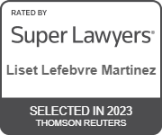 Rated by Super Lawyers | Liset lefebvre martinez | selected in 2023 | thomsonreuters